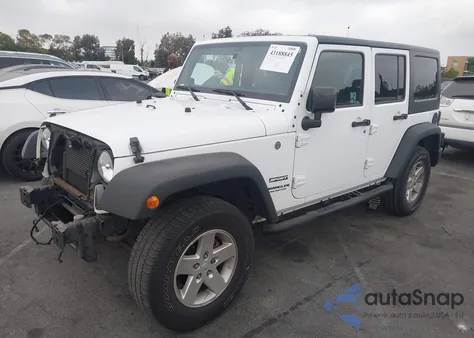 2016 Jeep Wrangler Unlimited Sport z USA, uszkodzony, nr VIN 1C4BJWDGXGL288408